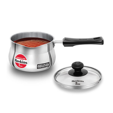 Hawkins SS T Pan 1.5L Induction Compatible with Glass Lid(SST15G)